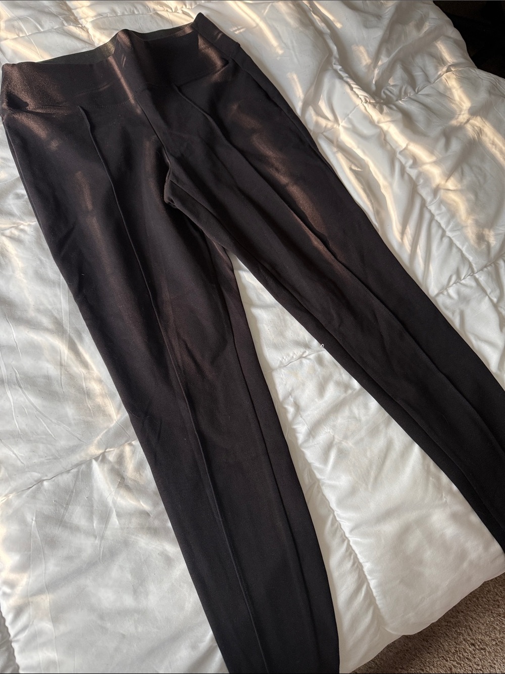 Stretchy Women’s Black High-Waist Ponte Pants